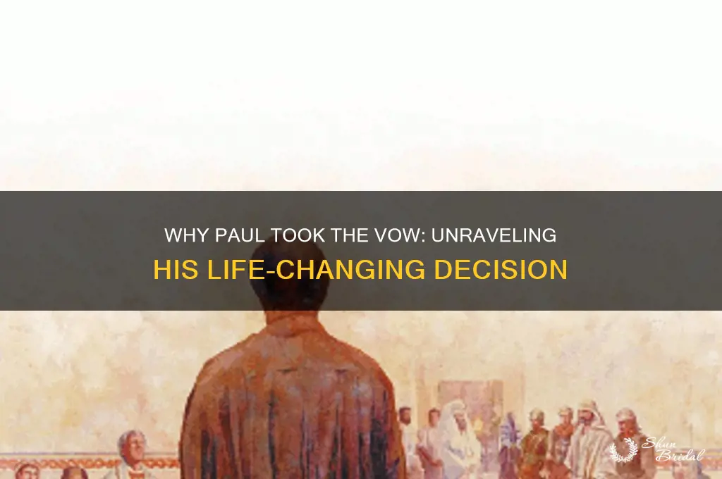 why paul took the vow