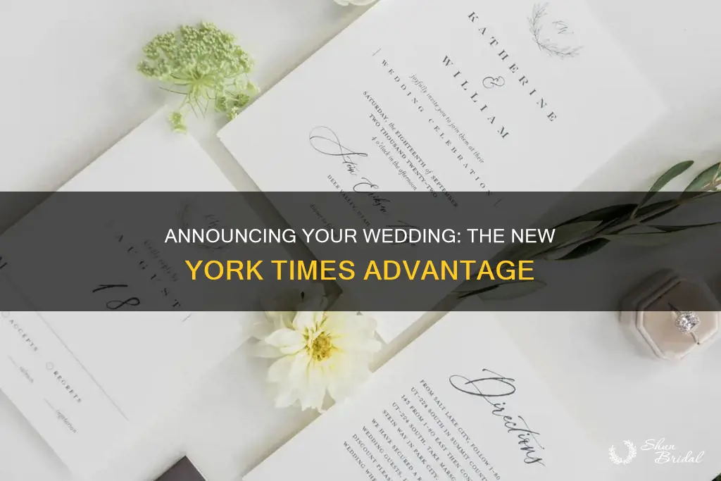 why post wedding announcements on the new york times