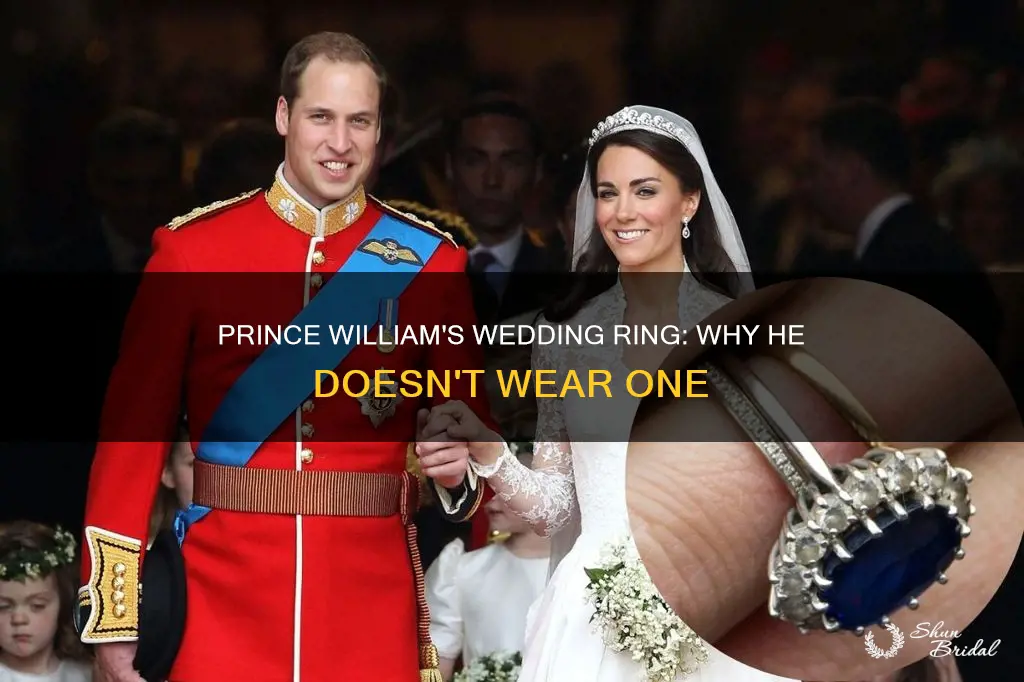 why prince willaim has no wedding ring on