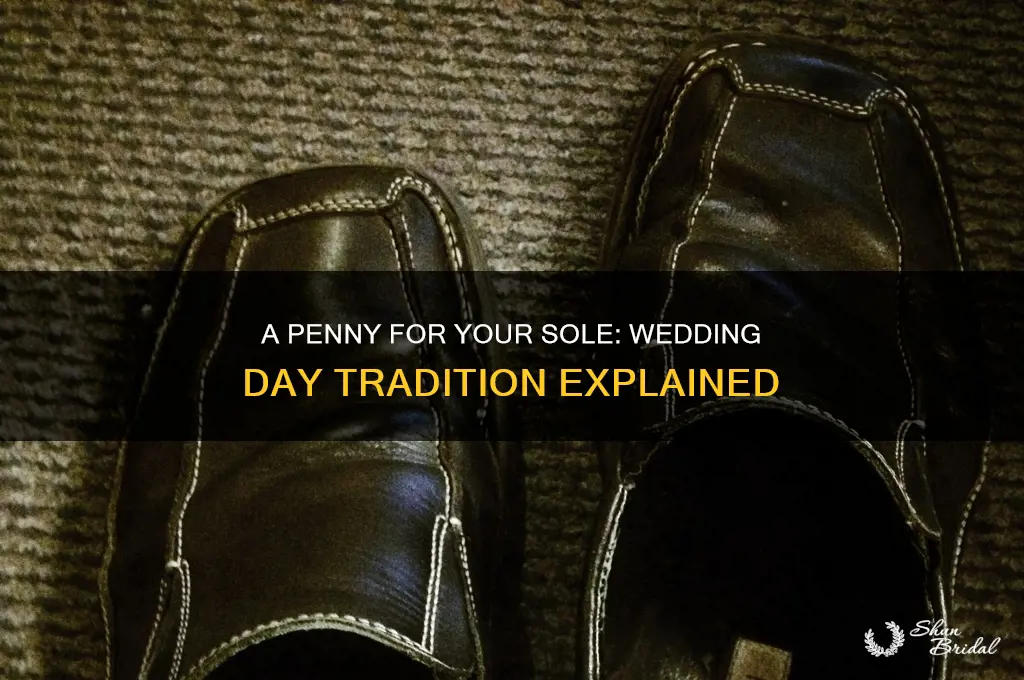 why put a penny inside shoe on your wedding day
