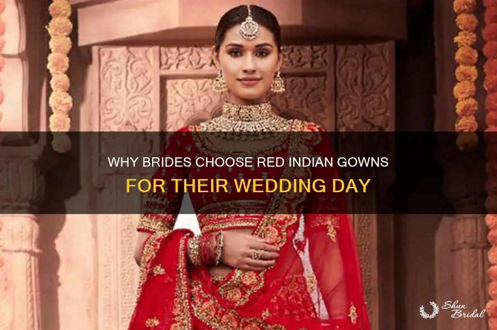 why red indian gown wedding