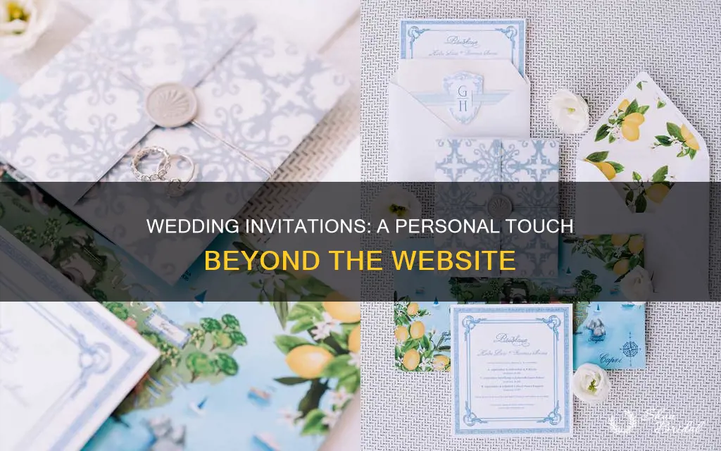 why send wedding invitations when the website has the information