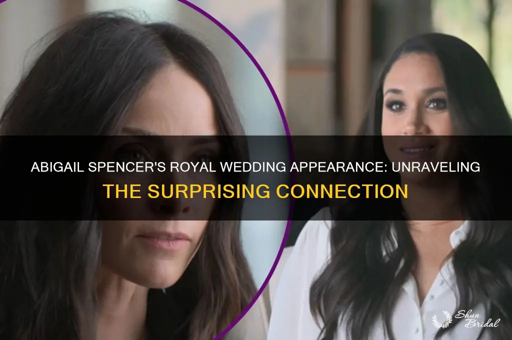 why was abigale spencer at the royal wedding