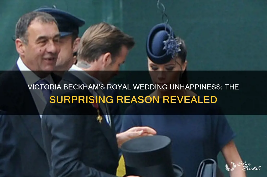why was beckhams wife inhappy at royal wedding