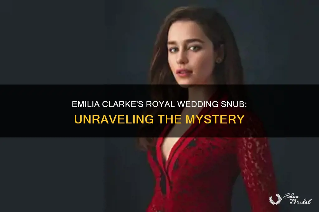 why was emilia clarke uninvited from the royal wedding