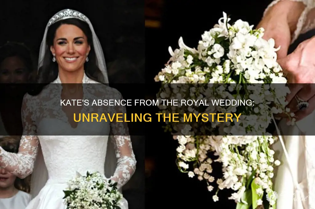 why was kate not at the royal wedding