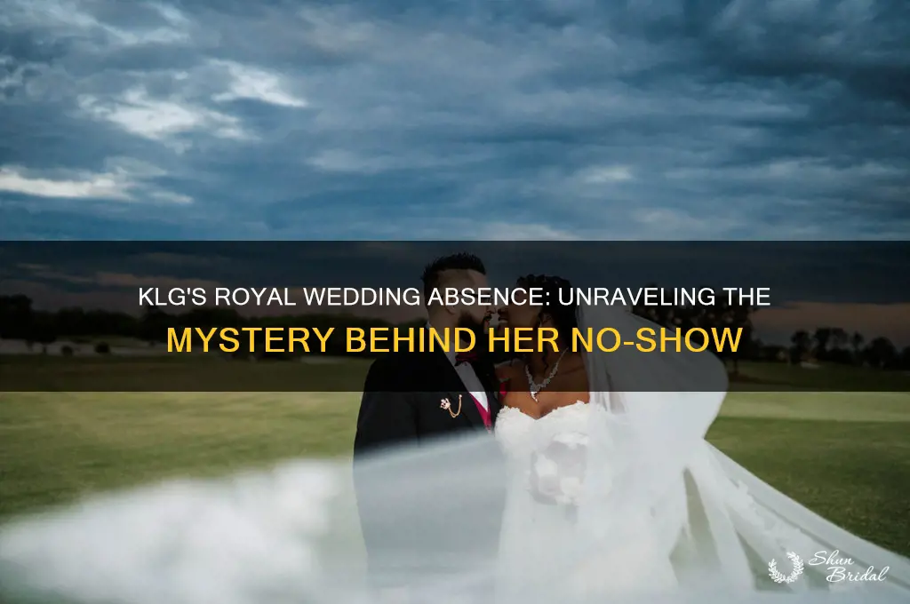 why was klg a no-show during royal wedding coverage