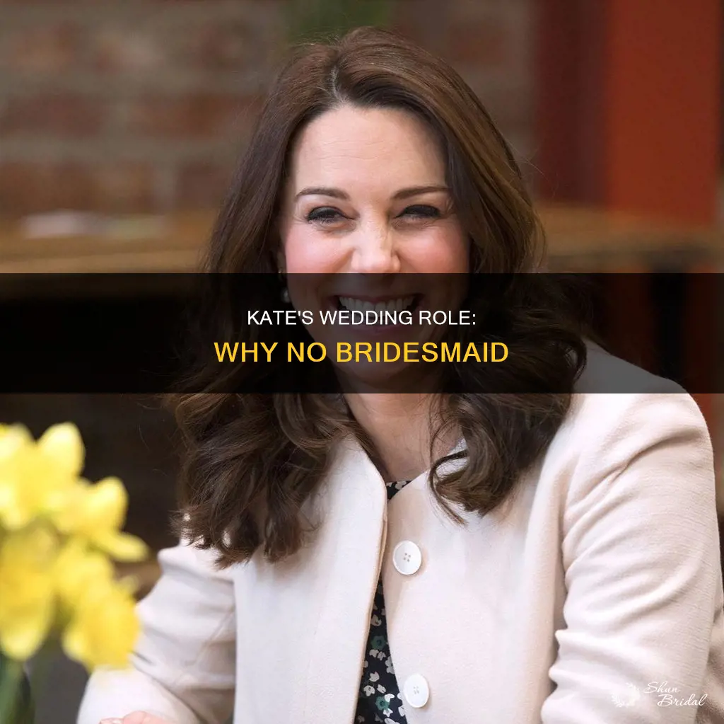 why wasnt kate middleton bridesmaid in harry