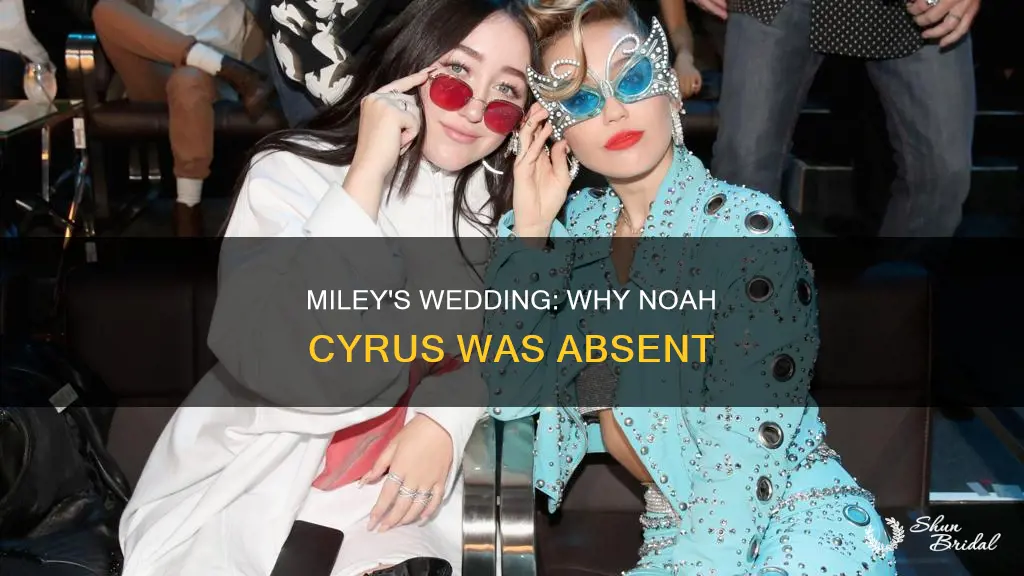 why wasnt noah cyrus at her moms wedding