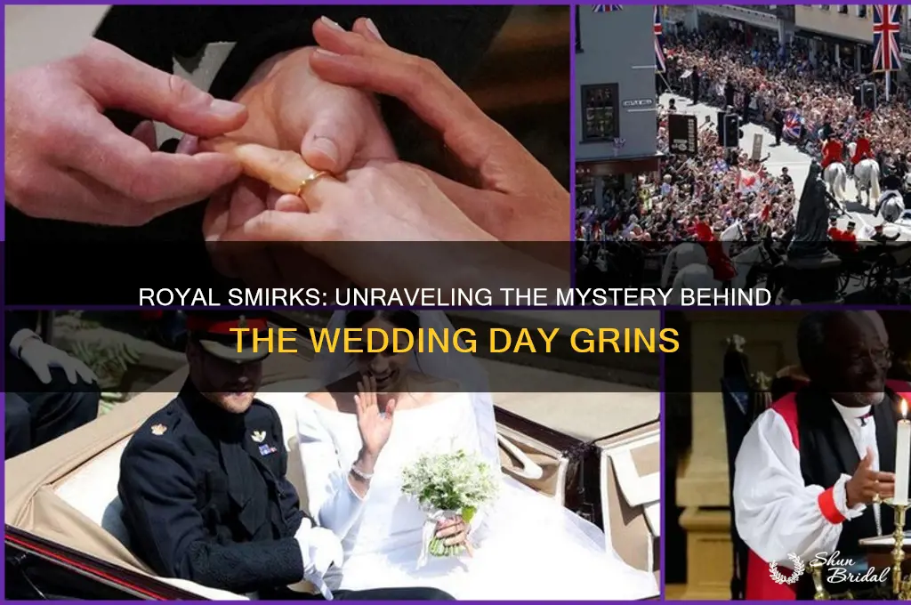 why were the royals smirking during the wedding