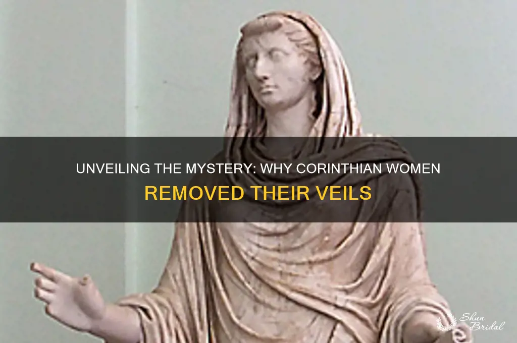 why were the woman at corinth taking off their veils