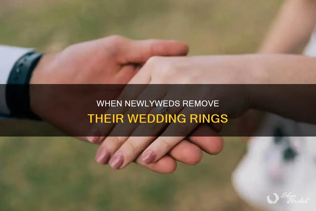 why would a newly wed take off his ring