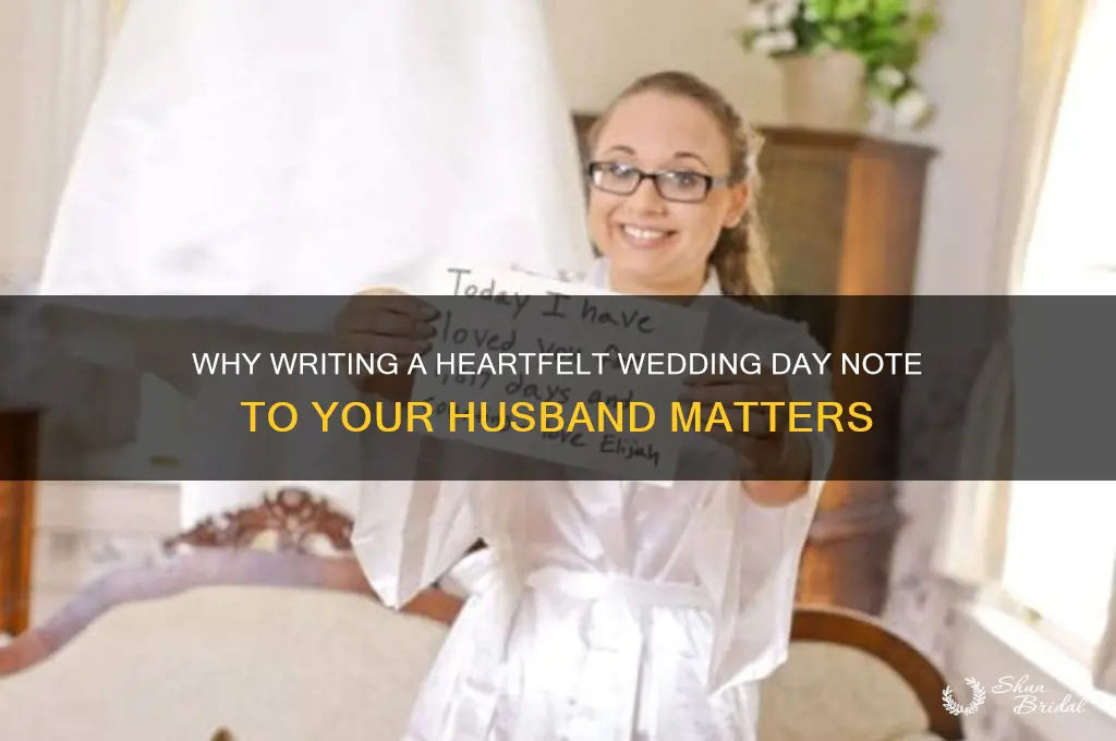 why write a note to husband on wedding day