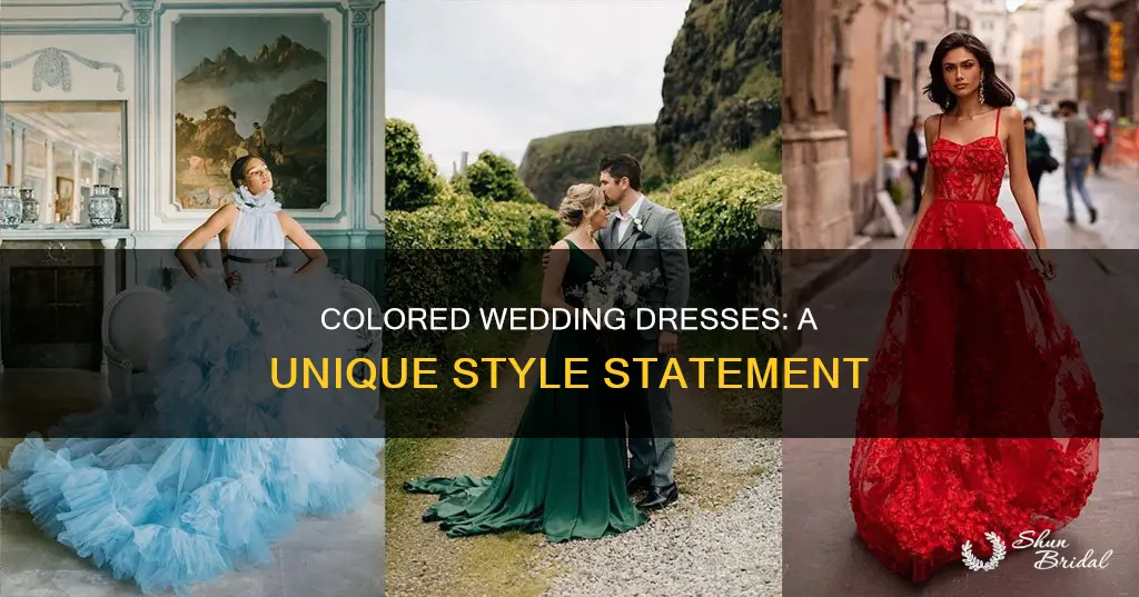 why you should consider wearing a colored wedding dress