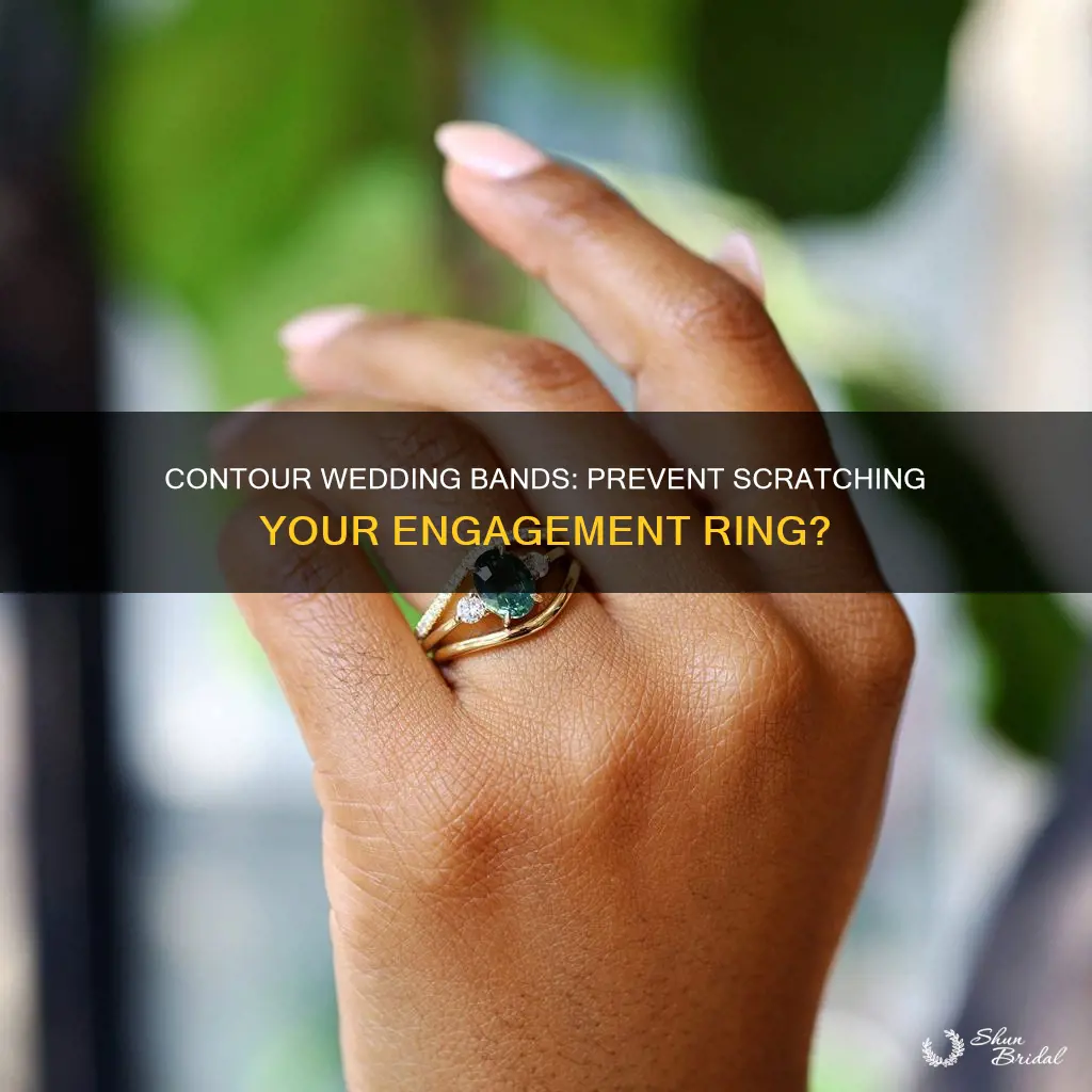 will a countour wedding band prevent scratching an engagment ring