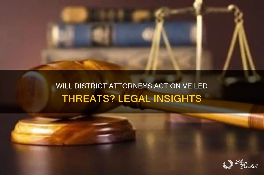 will a diatrict attorney pursue veiled threats