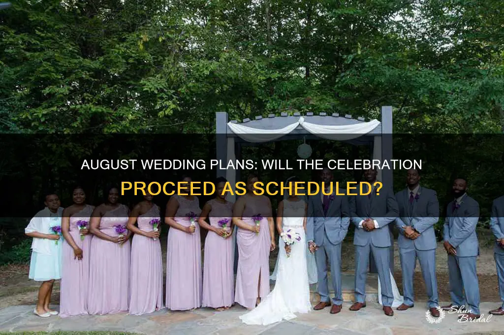 will an august wedding go ahead