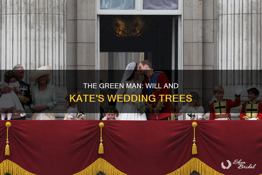 will and kate wedding decor trees the green man