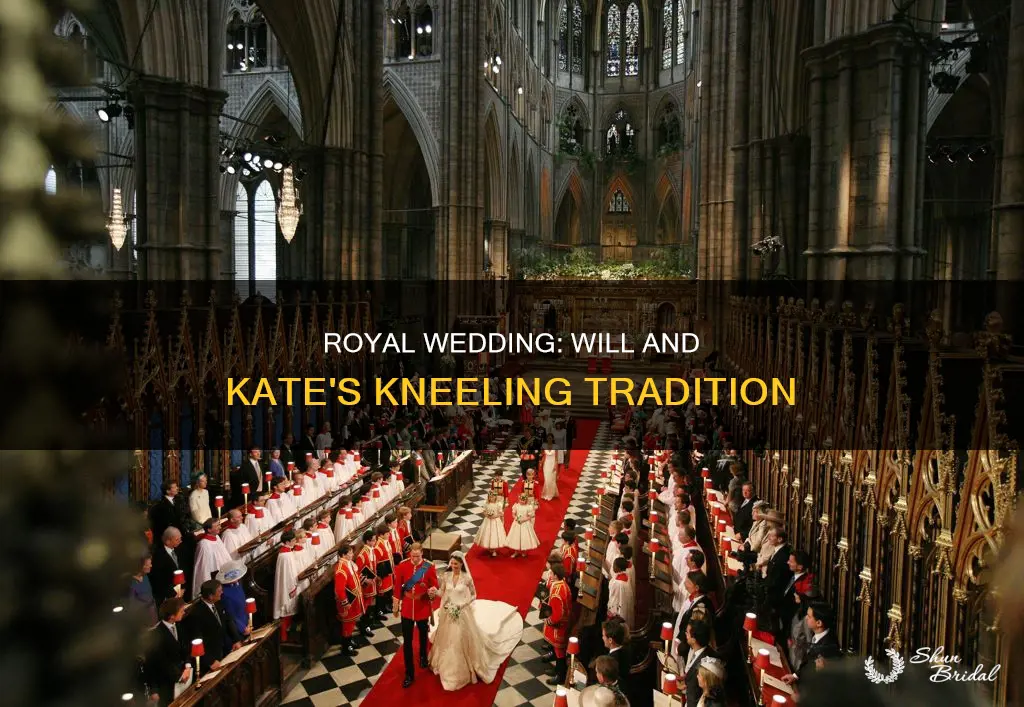 will and kate wedding kneeling