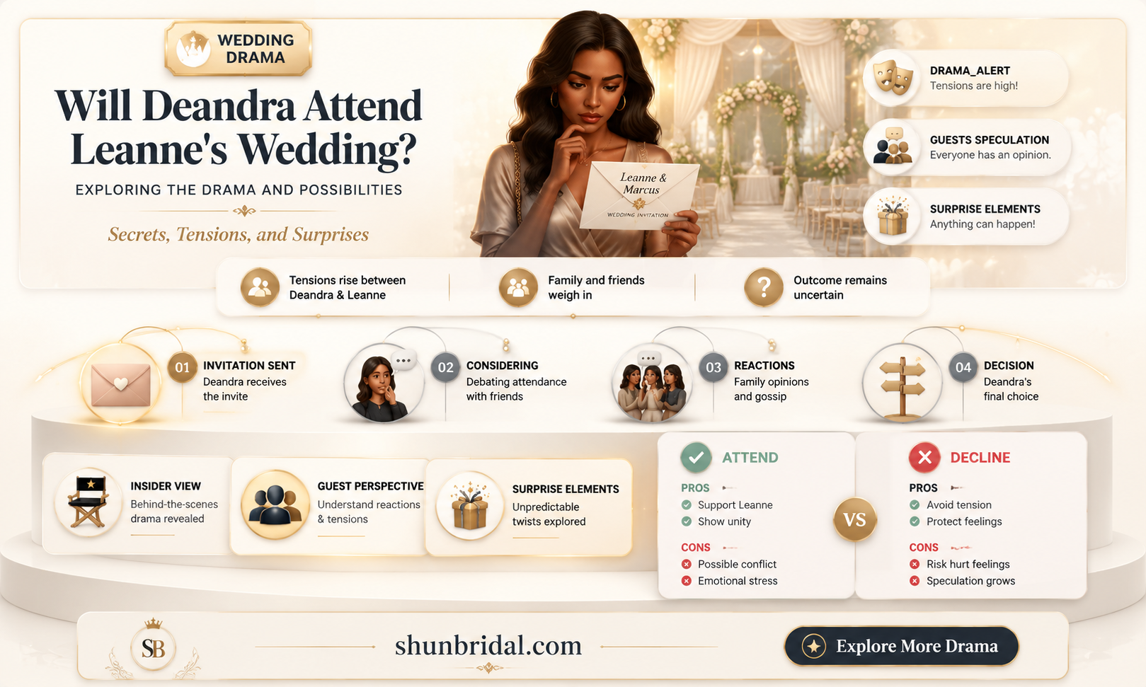 are deandra go to leannes wedding