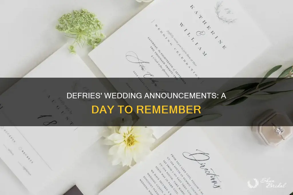 will defries wedding announcements