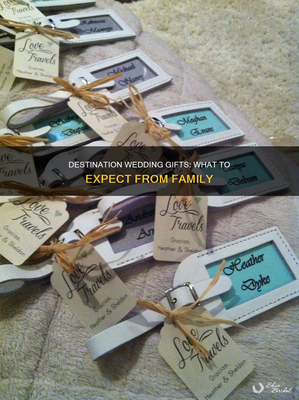 will family send gifts with destination wedding