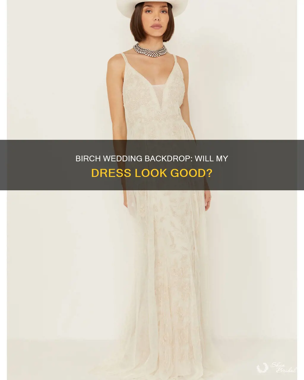 will my wedding dress look good next to birch