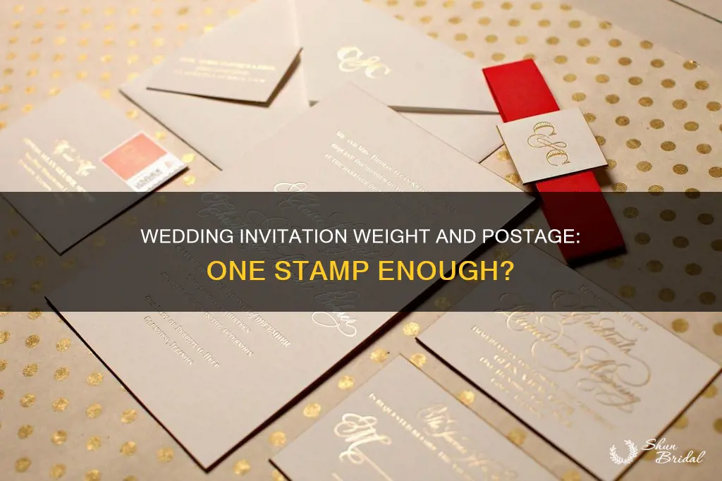 will one stamp be enough for wedding invitations