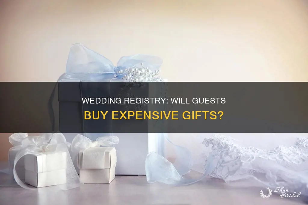 will people buy expensive items on my wedding registry