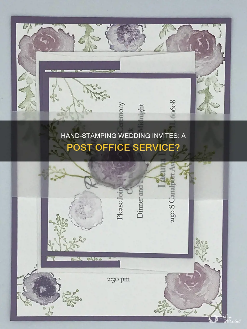 will post office hand stamp wedding invitations