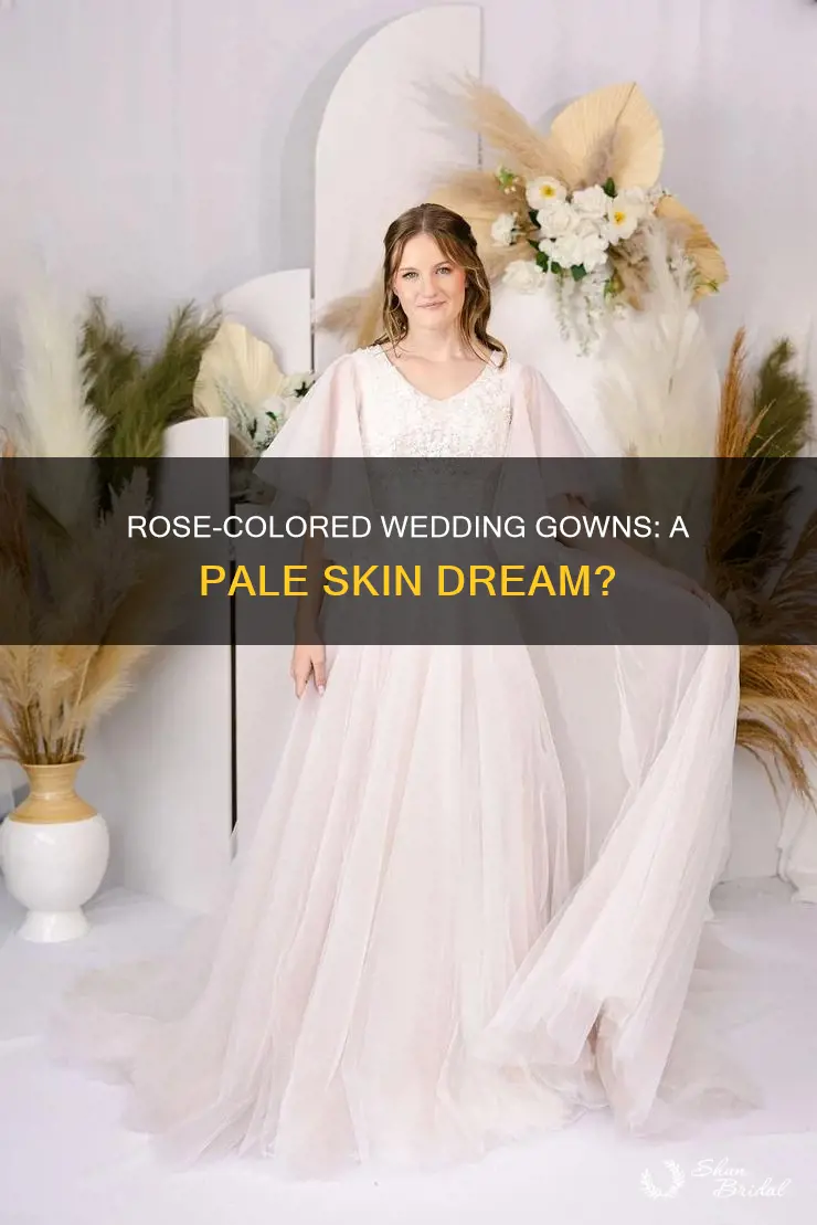 will rose color wedding gown go with pale skin