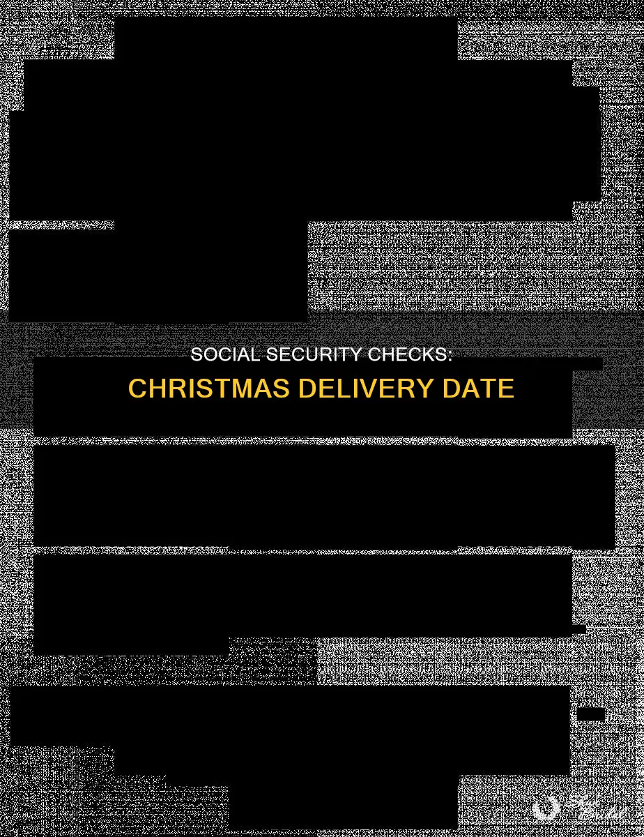 will social security checks still come 4th wed on christmas