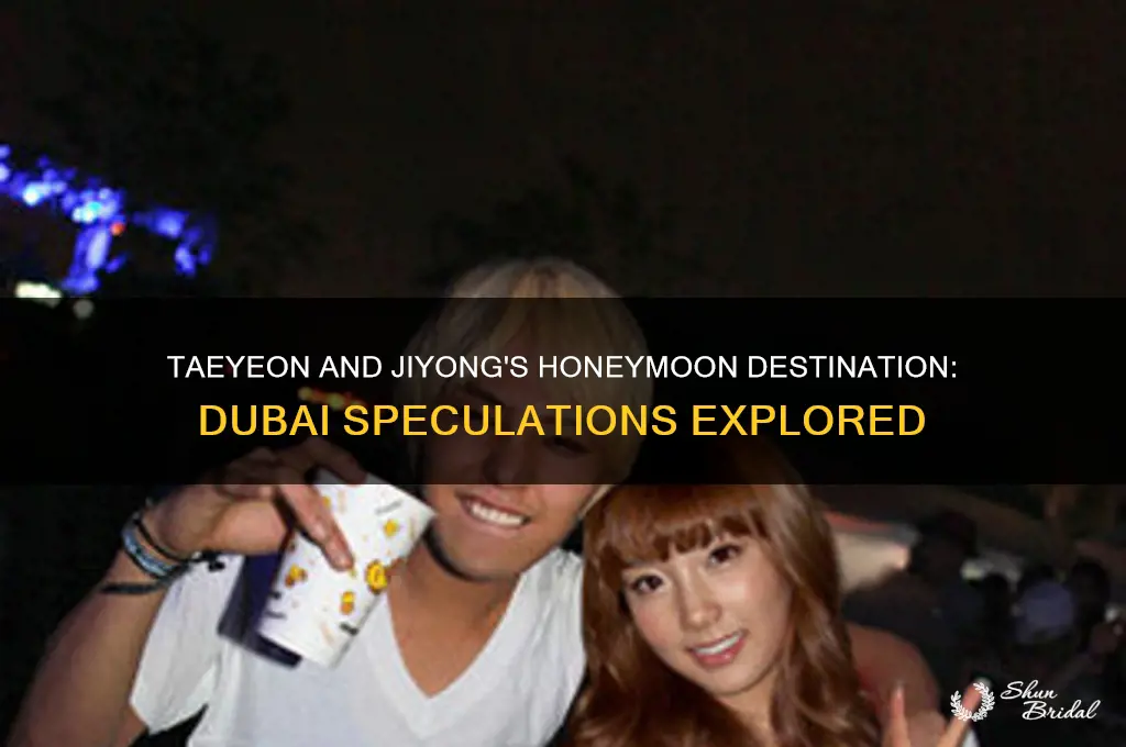will taeyeon and jiyong go to dubai for honeymoon