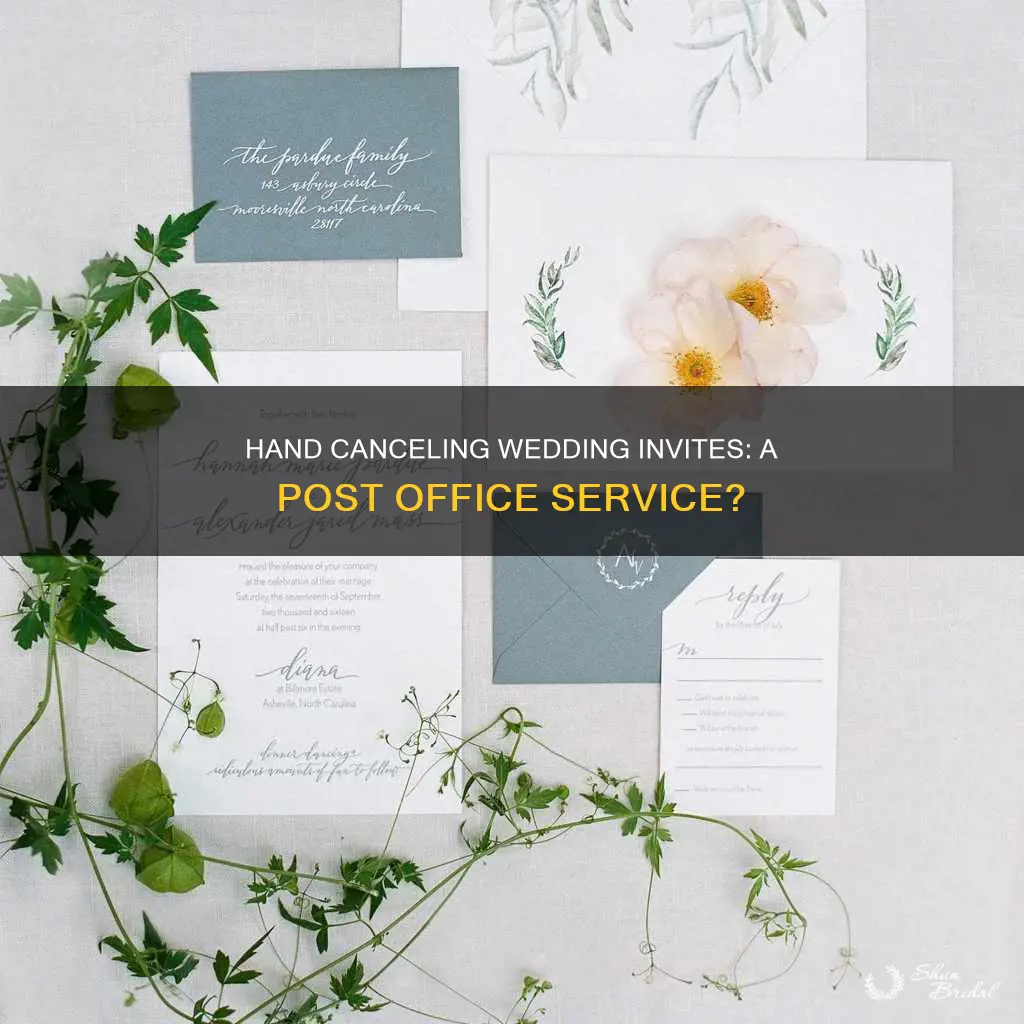 will the post office hand cancel wedding invitations