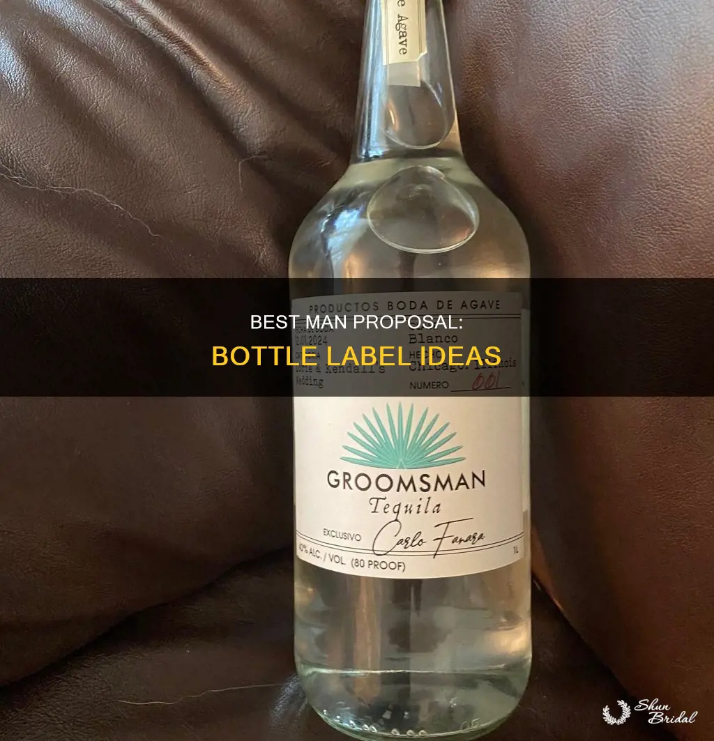 will you be my best man bottle label