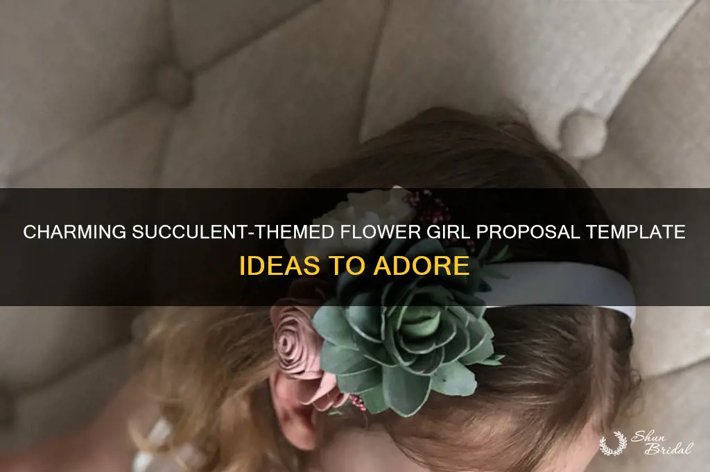 will you be my flower girl succulent template