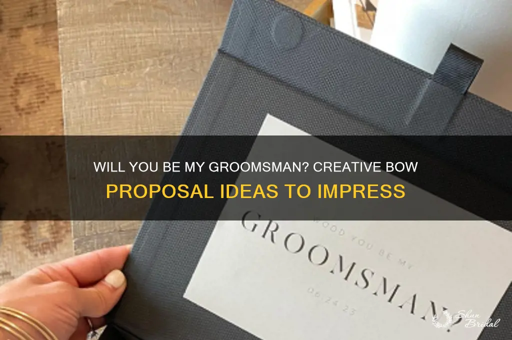 will you be my groomsman bow