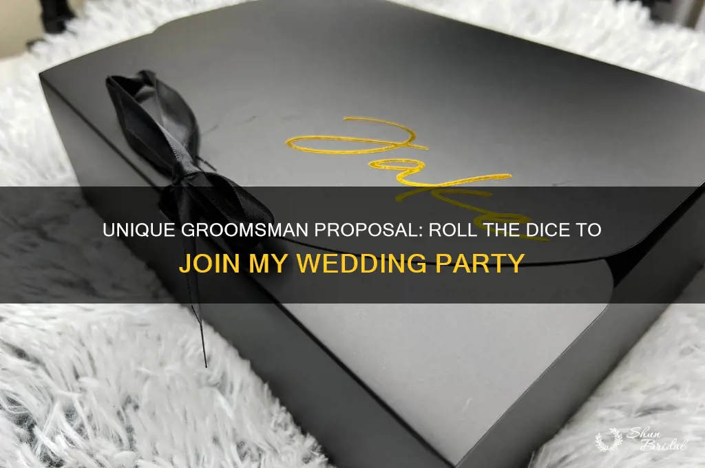 will you be my groomsman dice