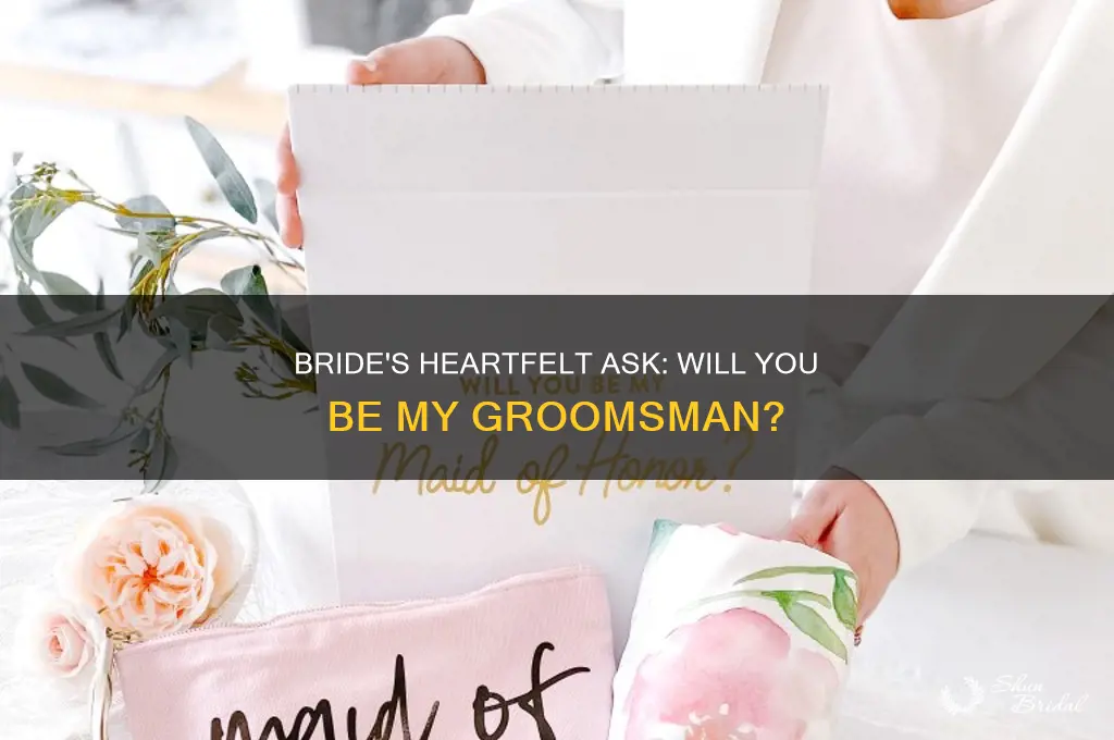 will you be my groomsman from the bride