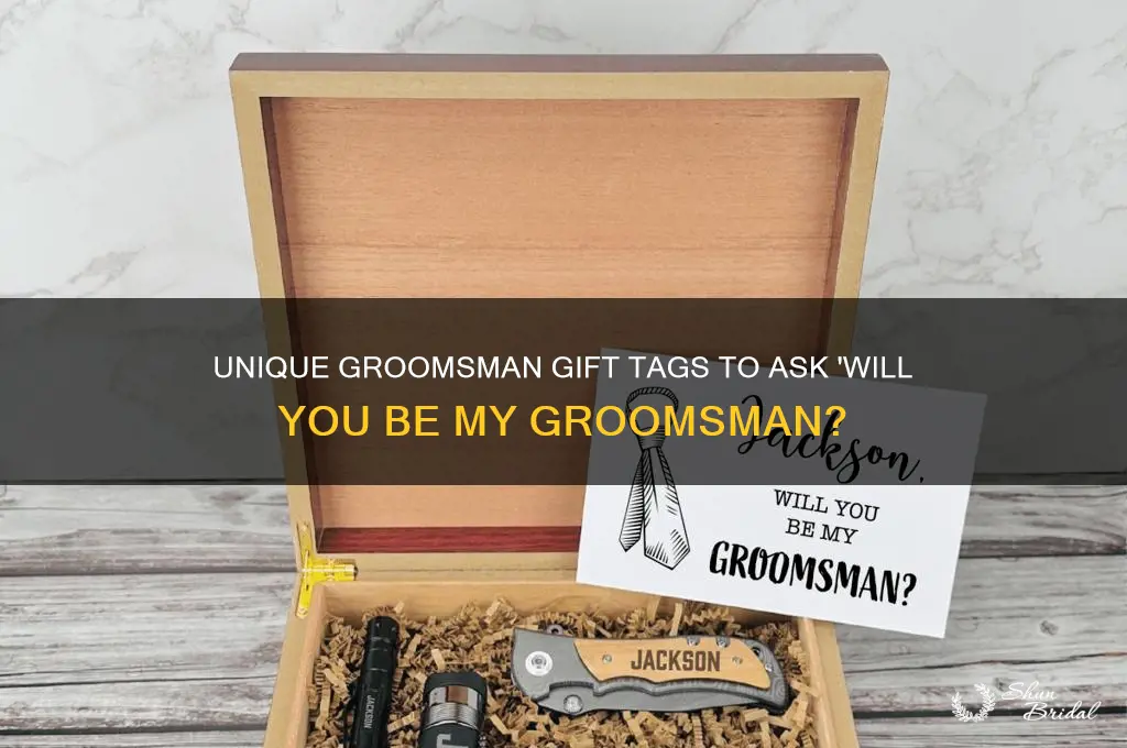 will you be my groomsman gift tag