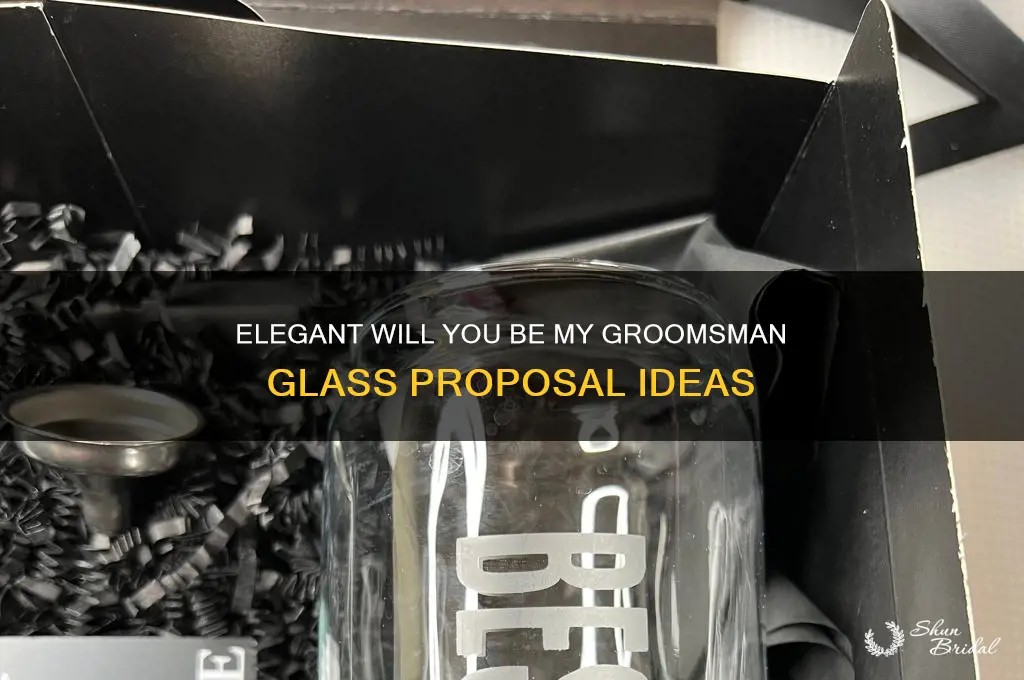 will you be my groomsman glass