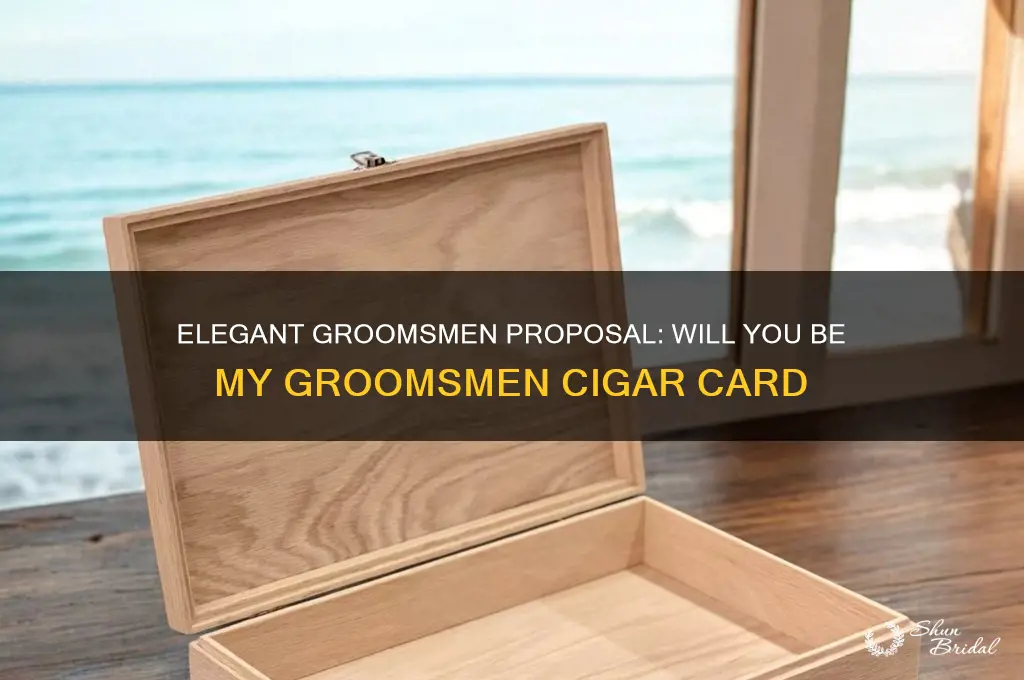 will you be my groomsmen cigar card