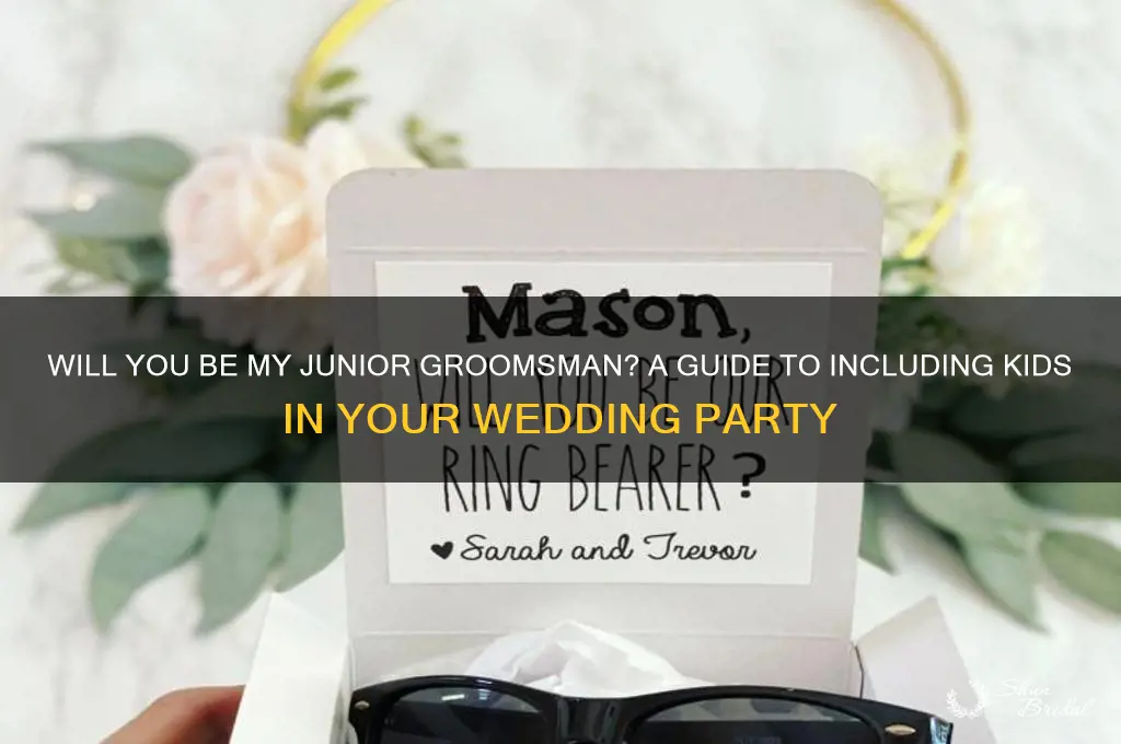 will you be my junior groomsman