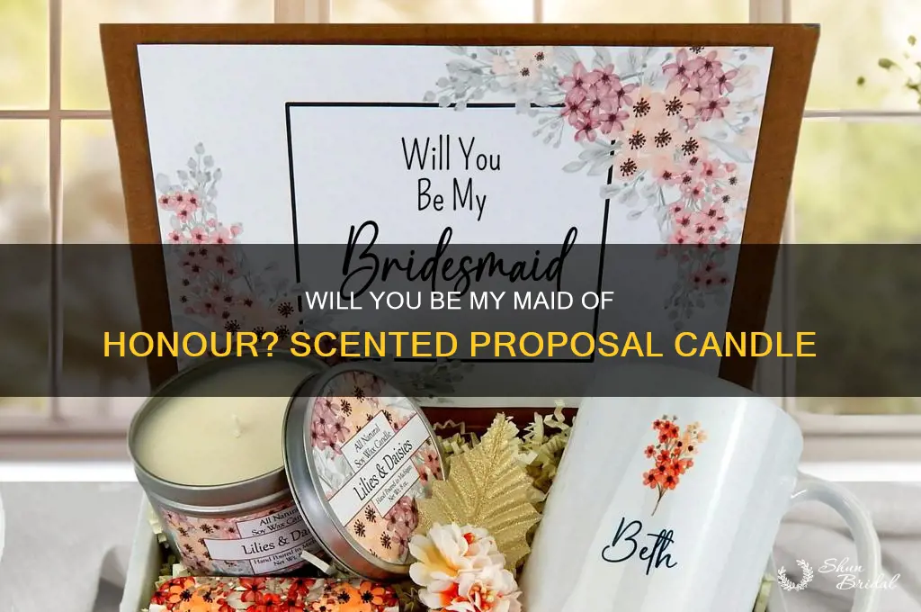will you be my maid of honour candle