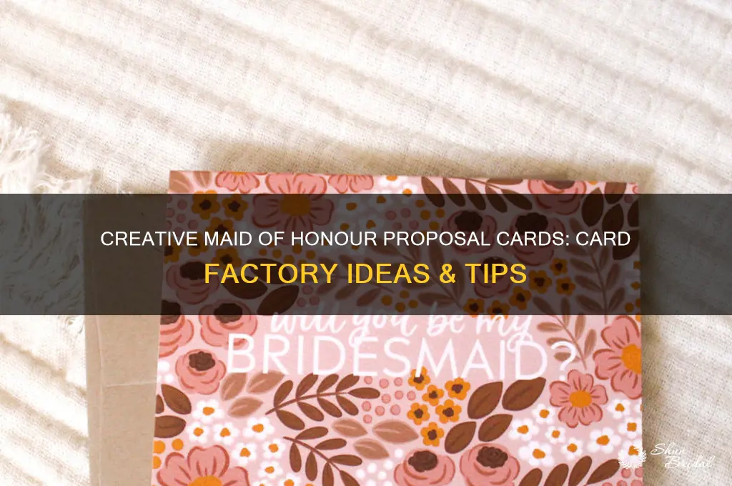 will you be my maid of honour card factory