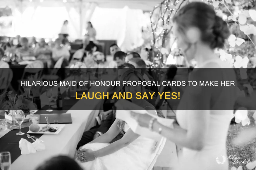 will you be my maid of honour card funny