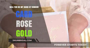 Elegant Rose Gold Maid of Honour Proposal Card Ideas