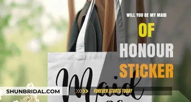 Elegant 'Will You Be My Maid of Honour' Sticker Ideas