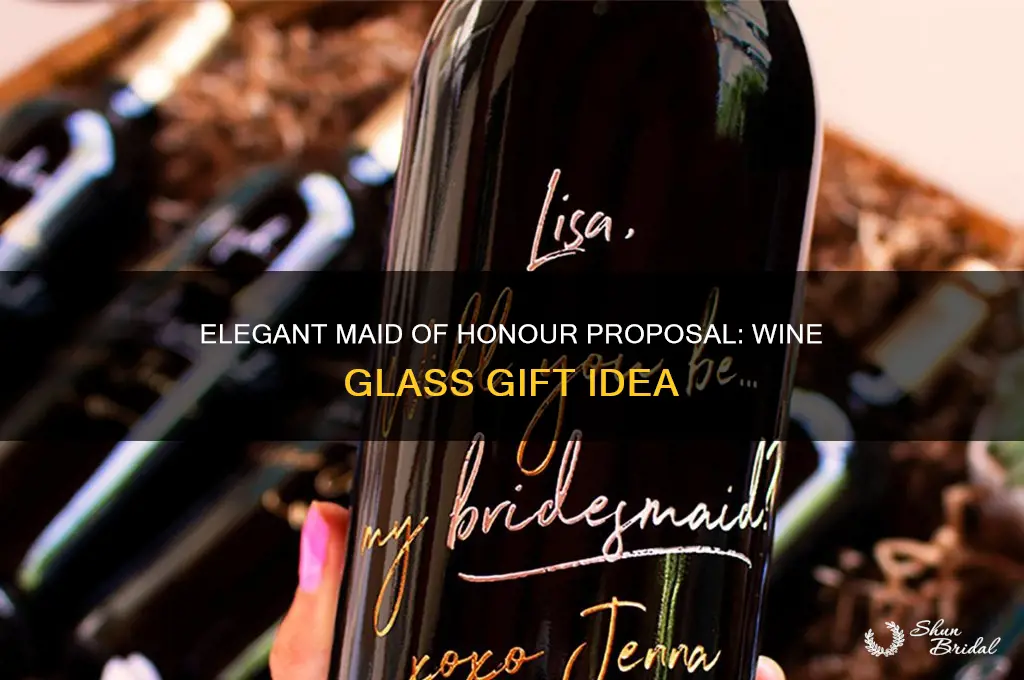 will you be my maid of honour wine glass