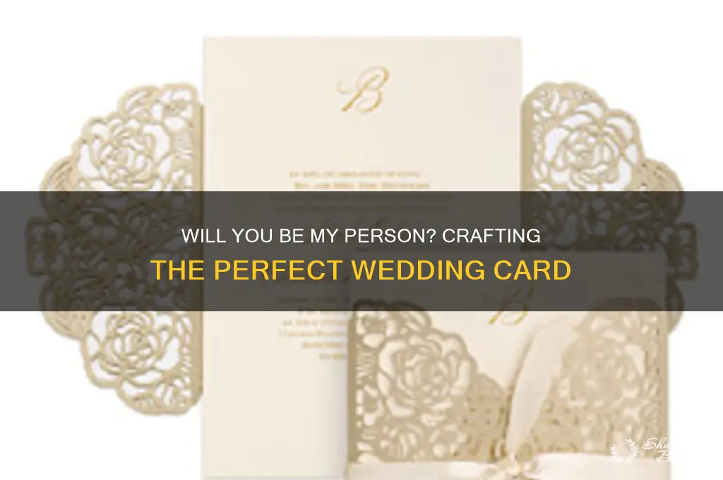 will you be my person wedding card
